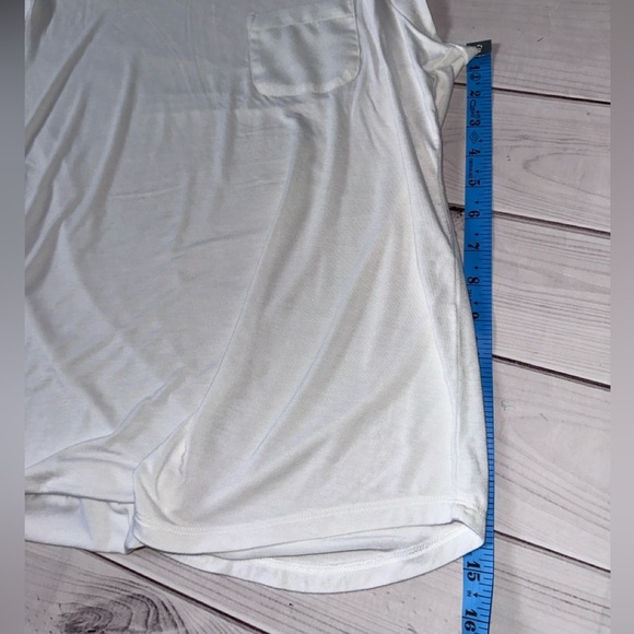 Calvin Klein White Cap Sleeve Top – Size Large Office Casual Church Layering - Picture 5 of 5